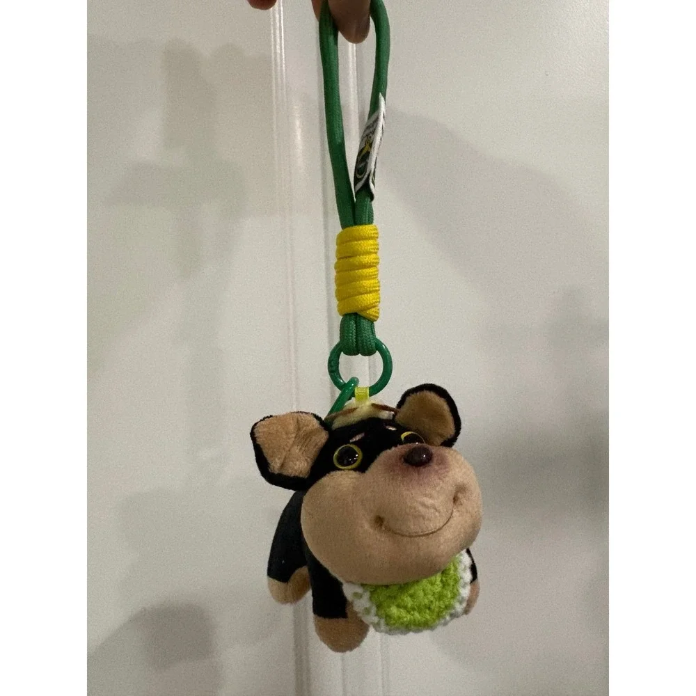 Bee Stung Dog Plush Keychain Meme Bag Charm Stuffed Animal Clip with Strap